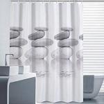 Graue Textil-Duschvorhänge aus Textil maschinenwaschbar 200x200 