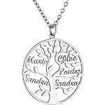Nickelfreie Silberne Namensketten aus Edelstahl für Damen Weihnachten 