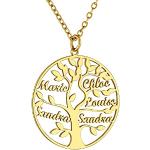 Nickelfreie Goldene Namensketten vergoldet personalisiert für Damen 