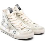 Weiße GOLDEN GOOSE High Top Sneaker & Sneaker Boots aus Leder für Kinder Größe 33 