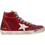 Rote GOLDEN GOOSE High Top Sneaker & Sneaker Boots mit Schnürsenkel aus Veloursleder für Herren Größe 40 