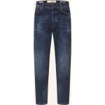 Dunkelblaue Goldgarn Denim 5-Pocket Jeans aus Baumwolle für Herren 