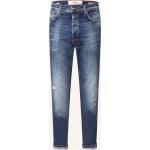 Blaue Goldgarn Denim 5-Pocket Jeans aus Baumwolle für Herren 