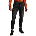 Schwarze Goldgarn Denim Slim Fit Jeans aus Baumwolle für Herren Weite 34, Länge 32 