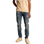 Blaue Goldgarn Denim Slim Fit Jeans aus Baumwolle für Herren Weite 36, Länge 32 
