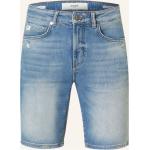 Hellblaue Goldgarn Denim Chino-Shorts aus Baumwolle für Herren Größe S für den für den Sommer 