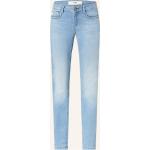 Reduzierte Hellblaue Goldgarn Denim Skinny Jeans aus Baumwolle für Damen Größe S 