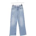 Blaue Goldgarn Denim Straight Leg Jeans aus Denim für Damen Größe XL 