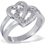 Silberne Elegante Goldmaid Ringe mit Herz aus Silber für Damen 