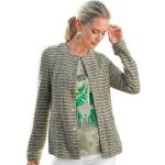 Grüne Atelier Goldner Rundhals-Ausschnitt Baumwollblazer für Damen Größe XL Petite 