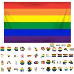 LGBT Gay Pride Nationalflaggen & Länderflaggen aus Stoff 50-teilig 