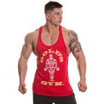 Reduzierte Rote Gold´s Gym Arnold Schwarzenegger Herrenmuskelshirts & Herrenachselshirts Größe XXL für den für den Sommer 