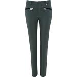Grüne Unifarbene Golfino Jeans mit Stickerei mit Reißverschluss aus Polyamid für Damen für den für den Winter 