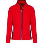 Rote Bestickte Golfino Zip Hoodies & Sweatjacken aus Fleece mit Kapuze für Damen Größe S für den für den Herbst 
