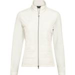 Weiße Gesteppte Atmungsaktive Golfino Zip Hoodies & Sweatjacken aus Fleece für Damen Größe L 