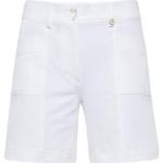 Weiße Golfino Jeans-Bermudas mit Reißverschluss aus Polyamid für Damen 