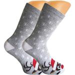 Graue Thermo-Socken mit Weihnachts-Motiv für Damen Größe 37 Weihnachten für den für den Winter 