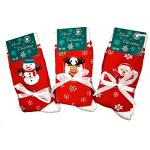 Rote Thermo-Socken mit Weihnachts-Motiv aus Frottee für Damen Größe 37 3-teilig Weihnachten für den für den Winter 