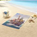 Bunte Good Morning Strandtücher aus Satin schnelltrocknend 75x150 