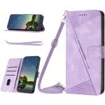 Violette Samsung Galaxy A05s Hüllen Art: Flip Cases aus Glattleder mit Band 