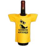Goodman Design Coole Deko und Geschenkverpackung für Flaschen / Weinflaschen : Schmuse Kätzchen Flaschenshirt