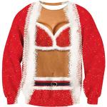 Rote Damensweatshirts aus Baumwollmischung Größe 3 XL Weihnachten 