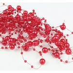 Rote Runde Deko-Perlenketten 