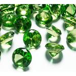 Hellgrüne Runde Dekosteine aus Acrylglas 10-teilig 