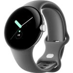 Anthrazitfarbene 5 Bar wasserdichte Google Pixel Watch Runde Smartwatches aus Edelstahl mit GPS mit NFC mit Höhenmesser 