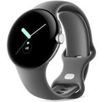 Reduzierte Silberne Google Pixel Watch Smartwatches aus Edelstahl mit LTE mit Gorilla-Glass-Uhrenglas 