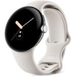 Reduzierte Silberne Google Pixel Watch Smartwatches aus Edelstahl mit WLAN mit Gorilla-Glass-Uhrenglas 