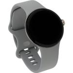 Champagnerfarbene 5 Bar wasserdichte Google Pixel Watch Runde Armbanduhren aus Edelstahl mit 24-Stunden-Anzeige mit GPS mit Bluetooth 