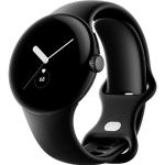 Schwarze Smartwatches aus Edelstahl mit Kompass mit Bluetooth mit Höhenmesser mit Lederarmband für Herren 