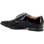 Reduzierte Schwarze Lack-Optik Business Goor Hochzeitsschuhe & Oxford Schuhe mit Schnürsenkel aus Leder für Herren 