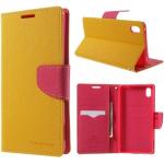 Orange Sony Xperia Z4 Cases Art: Flip Cases aus Leder 