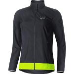 Gore Wear Damen Winddichte Fahrradjacke, C3 Women GORE WINDSTOPPER Classic Jacket, 36, Schwarz/Neon-Gelb, 100276
