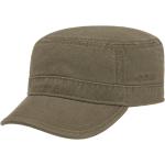 Olivgrüne Stetson Gosper Army-Caps aus Baumwolle für Herren Größe XXL 