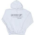 Weiße Langärmelige Gossip Girl Herrenhoodies & Herrenkapuzenpullover mit Kapuze Größe 3 XL 