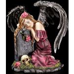 Bunte Gothic 18 cm Engelfiguren mit Engel-Motiv aus Kunststein 