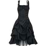 Schwarze Gothic Midi Pulloverkleider für Damen Größe 3 XL für Partys 