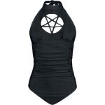 Schwarze Gothic Gothicana by EMP Damenbadeanzüge mit Cutwork ohne Verschluss Größe XS 