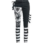 Schwarze Bestickte Gothic Gothicana by EMP Jeans mit Stickerei aus Denim für Damen für Festivals 