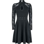 Gothicana by EMP - Gothic Kleid knielang - Turn Up Lace Dress - M bis L - für Damen - Größe L - schwarz