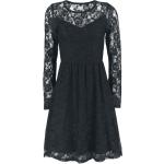 Schwarze Blumenmuster Gothic Gothicana by EMP Mini Rundhals-Ausschnitt Spitzenkleider aus Polyamid für Damen Größe 6 XL 
