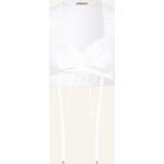 Weiße Ärmellose Gottseidank Festliche Blusen mit Rüschen aus Baumwollmischung für Damen Größe XS 