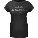 GOZOO Game of Thrones T-Shirt Damen Valar Morghulis 100% Baumwolle schwarz S