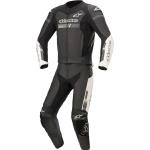GP FORCE CHASER LEATHER SUIT 2 PC BLACK WHITE 48