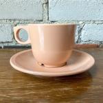 Pastellrosa Vintage Alf Teetassen Sets aus Melamin 