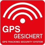 GPS Tracker Aufkleber GPS-Gesichert 40x40 mm auf Bogen á 12 Stück wetter- und UV-beständig