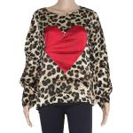 Sandfarbene Animal-Print Tunika-Blusen mit Leopard-Motiv aus Seide für Damen Größe M für den für den Sommer 